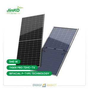 Panneaux solaire 540w JINKO Solar TIGER PRO (P-Type) BIFACIAL